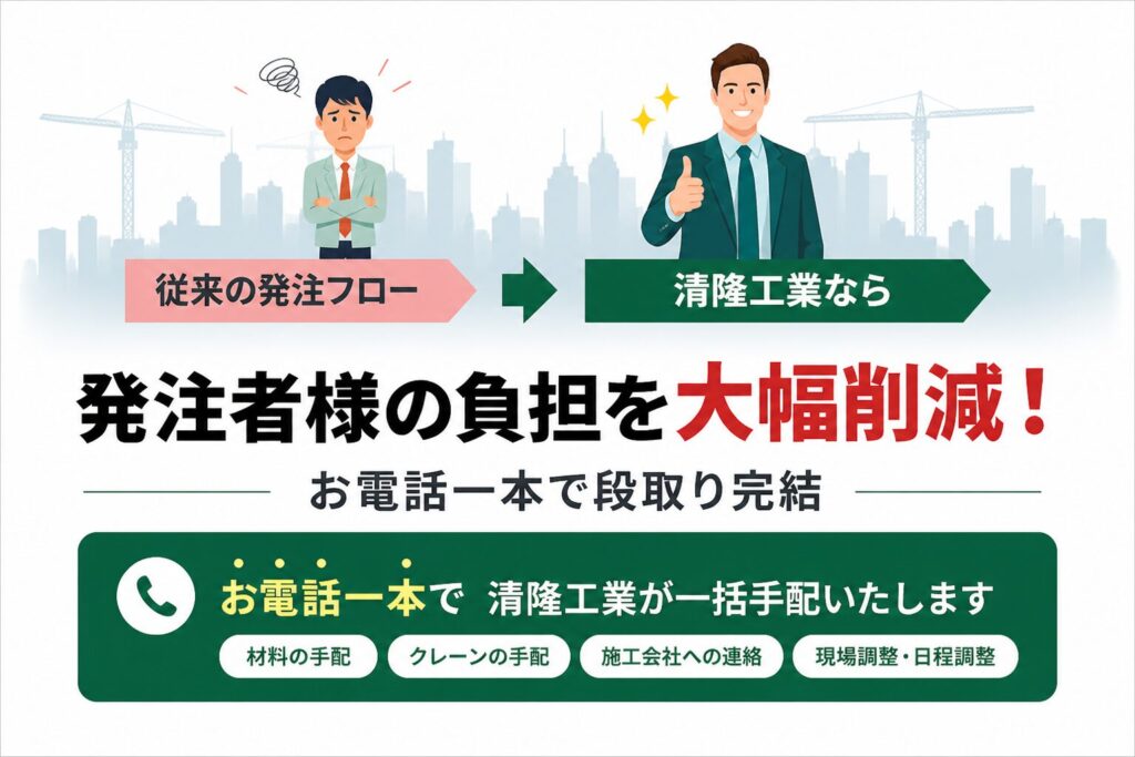 発注者様の負担を大幅削減